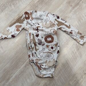 Carter's Cream and Brown Safari Print Bodysuit